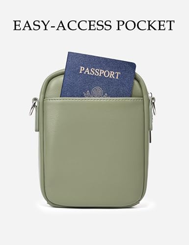 Image of Yarnic Small Crossbody Bag, Vegan Leather Cell Phone Purse for Women, Vintage Wallet Bag with Card Slots
