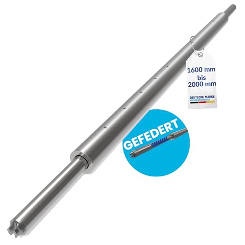 NTG Rundsperrbalken Sperrstange Klemmbalken 1600-2000 mm Kombizapfen 19/24mm | für Airlineschiene | Kombi-Anker-Schiene | Stäbchenschiene