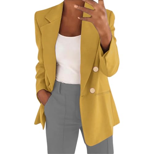 shownicer Blazer Donna Elegante Maniche Lunghe Blazer in Tinta Unita