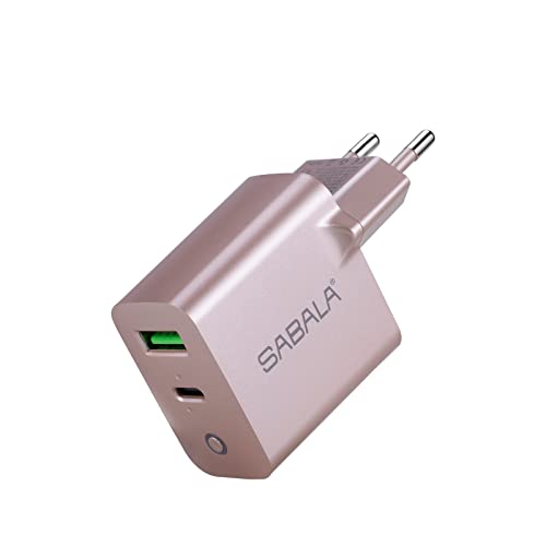 Carregador USB C SABALA 20W, Carregador rápido compacto e durável, SABALA C-01 para iPhone 14/13 Mini/13 Pro/13 Pro Max/12, Galaxy, Pixel 4/3, iPad/iPad mini (cabo não incluído)