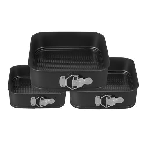 Unomor Sturdy Leakproof Cheesecake Pan Nonstick Pans Set Easy to Remove Bottom Versatile for Cakes Pizza