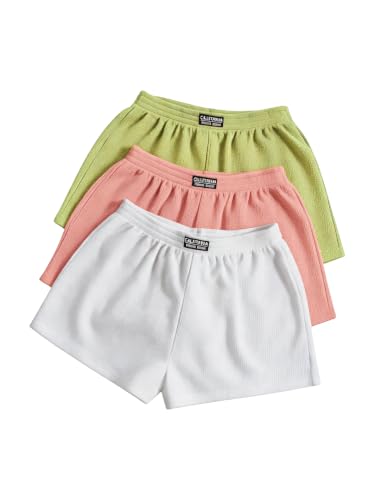 Image of SOLY HUX Women's Summer Shorts 3 Packs Casual Comfy Shorts Sets