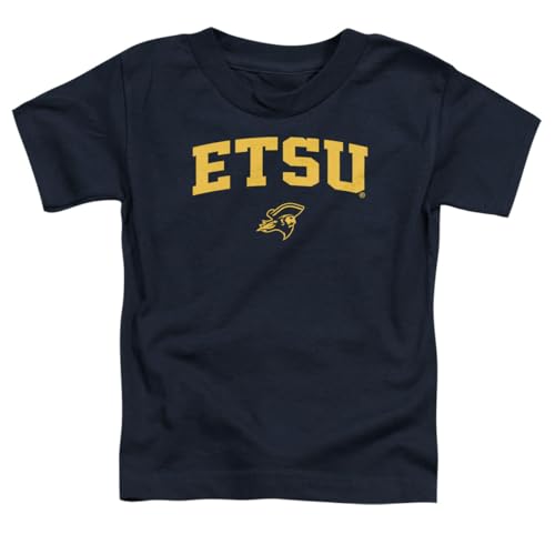LOGOVISION East Tennessee State University One Color Arched Kids T Shirt (2) for Toddler Boys and Girls, Navy