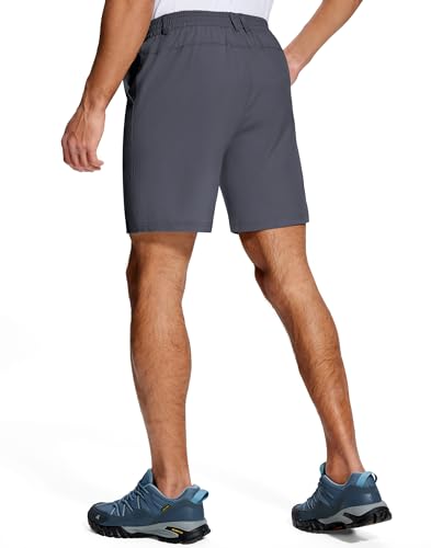 Mens Stretch Golf Shorts 7 Inch Inseam Quick Dry Lightweight Dress Shorts for Men with Zipper Pockets Hiking2