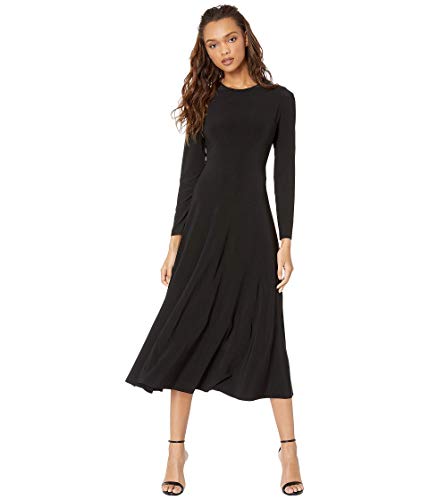 Norma Kamali Women's Long Sleeve Flared Dress