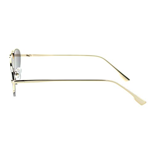 PASTL Womens Retro Fashion Sunglasses Half Rim Triangular Metal Frame UV 4004