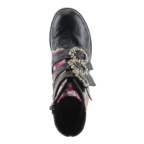Spring Step L'Artiste Brazza Platform Booties | Bold Artistic Embroidered Leather Ankle Boots4