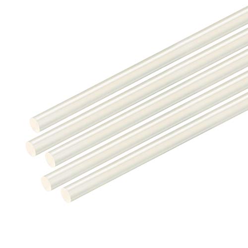 uxcell 5pcs Hot Glue Sticks for Glue Gun 7mm/0.28-inch x 7.5-inch Mini Hot Melt Adhesive Glue Stick Clear