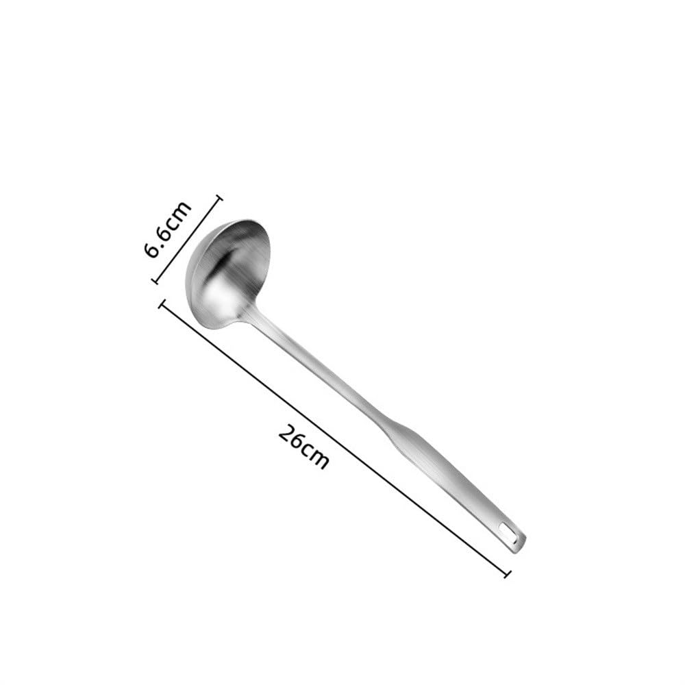 Suppenkellen und Schaumlöffel Fondue undichter Löffel Suppenkelle Set Küchenlöffel-Set (Farbe: Silber, Größe: 26,6 x 6,6 cm)
