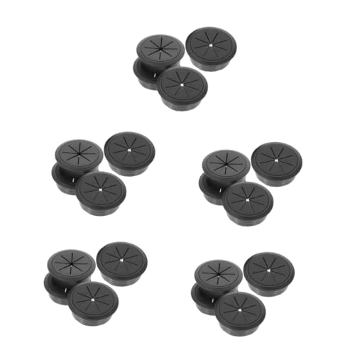 OSALADI 20 piezas Tapones para agujeros de cable para ordenadores y escritorios, fácil instalación para gestión de cables miniatura 1