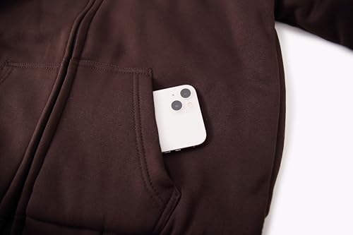 Image of TanBridge Plaid Flannel Hoodie Sherpa Fleece Lined Shirt Jacket Cotton Hoodies Zip Up Winter Warm Coat