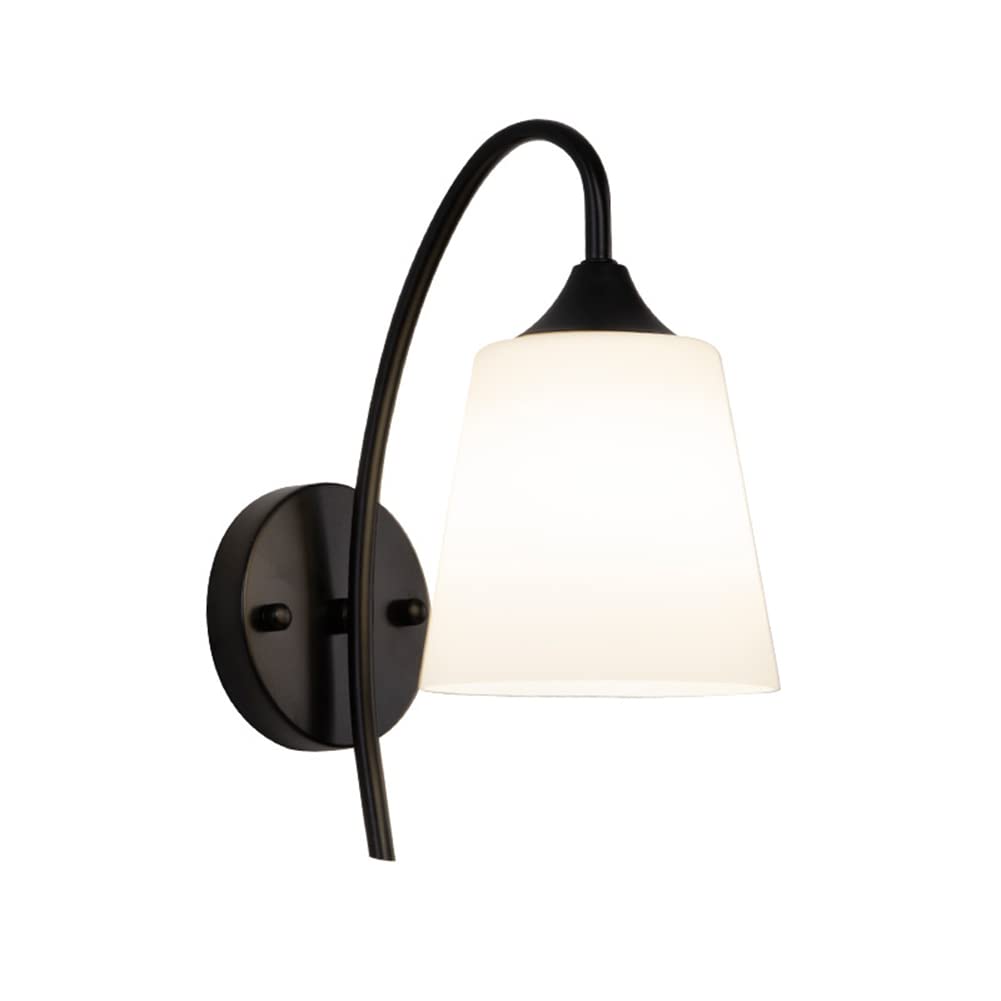 HUAYUSEDF Nordic Modern Wall Lamp Minimalist Design Bedroom Sconce Lighting Fixtures Hotel Lights Hallway Light for Aisle Entrance Living Room (Black)(Black)