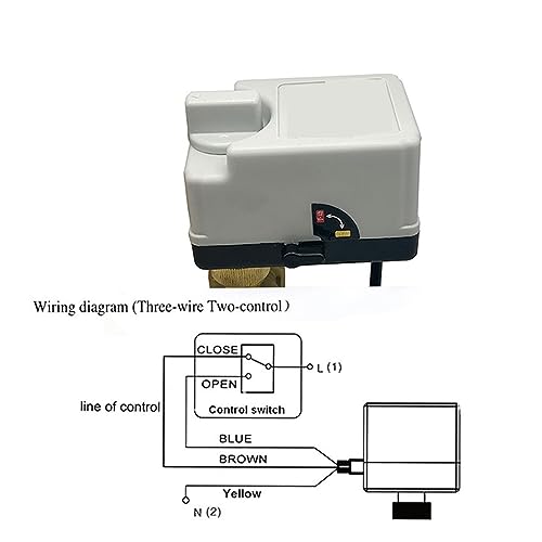 Válvula de bola motorizada 1" bidireccional 12V con interruptor manual de 3 cables 3