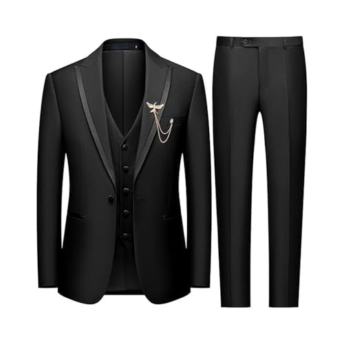 Costume de mariage trois pièces pour homme élégant en taille grand format