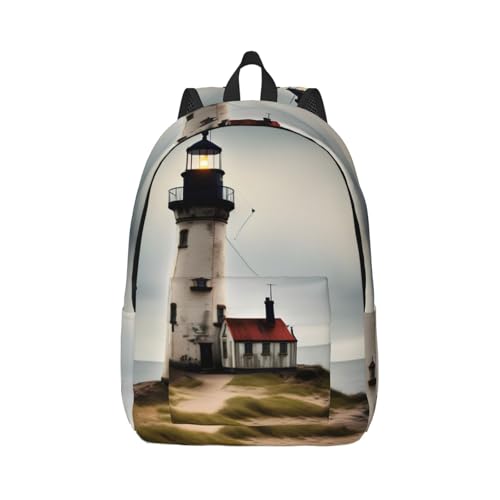 Sac a dos de voyage décontracté Old Lighthouse imprimé pour femme