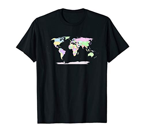 World Political Map T-shirt with countries borders Robinson T-Shirt