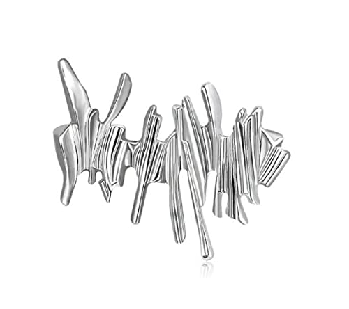 Image of Irregular Metal Brooch Retro Geometric Irregular Metal Brooch Fashion Retro Corsage Ladies Clothing Gifts Decorative Gifts