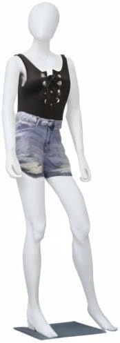 Miniatura 8 de Kinfant Maniquí de cuerpo completo para mujer, soporte de maniquí desmontable de 6 pies con base de metal, modelo de vestido ajustable para tienda