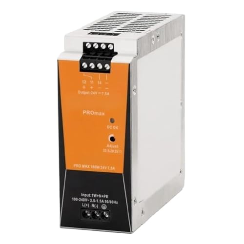 UFTIRAQZJED Switching Power Supply PRO MAX 180W 24V DIN Rail Power Supply for Industrial Automation, Machinery Engineering