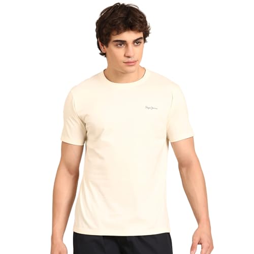 Pepe Jeans Solid T Shirt for Men