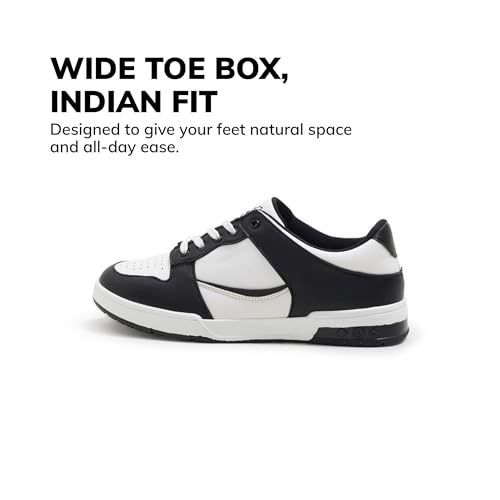Image of Superdog Men Dogs M11 /M12 Monochrome Classic Sneakers | Everyday Casual Shoes | 5-Layer Hexa-Cushion Comfortable Walking Footwear with Wide Toe Box & Anti-Slip Sole | Lace-Up Style