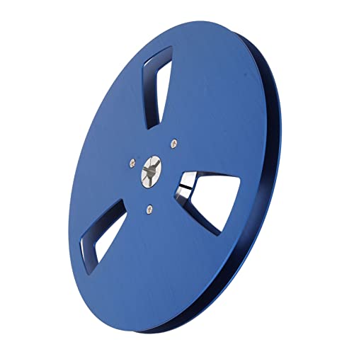 DAUERHAFT Take Up Reel Bend Resistant 3 Hole 1/4.7 Inch Aperture Machine Part Low Noise Empty Take Up Reel for Reel to Reel Tape Player (Blue)