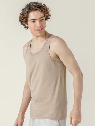 Image of DAMENSCH Neo-Cotton Round Neck Vest for Man, Anti-Bacterial, Shape Retaining Vest, 100% Cotton Banyan for Men, Buttery Soft Inner Baniyan