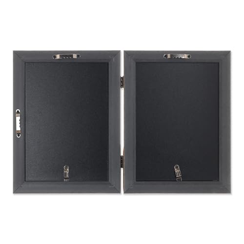 Image of Lawrence Frames 5x7 Hinged Double Sutter Burnished Gold Picture Frame
