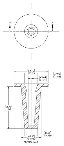 Image of Caplugs T-20 T Series, Plastic Tapered Cap and Plug, Red LD-PE, Protective Closures, Dust & Moisture Seals, MIL Spec, SAE Fittings, EZ Remove, Cap OD 1.718 inch x Plug ID 1.95 inch, Pack of 200 (99190731)