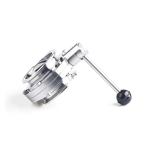 Vanne papillon sanitaire en inox à commande manuelle pour collier tri-pince 50.5mm - 4