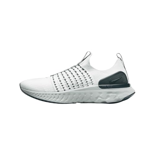 Image of Nike React Phantom Run Flyknit 2 Women's Road Running Shoes (DO6698-001, Platinum Tint /Dark Teal Green /Jade Smoke /Light Silver) Size 14.5