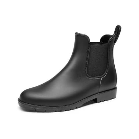 DREAM PAIRS Women's Chelsea Rain Boots Cover