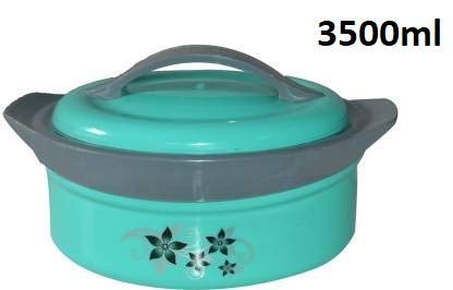 Image of Casserole Box for Food Searving Inner Steel Insulated Casserole Hot Pot Flowers Printed Chapati Box for Roti-(3.5 Liter)