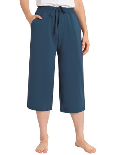 Latuza Women's Wide Leg Capri Pants Casual Summer