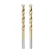 uxcell High Speed Steel Straight Shank Twist Drill Bit Fully Ground Titanium Coated 5.6mm Drill Diameter 93mm Total Length 50mm Drill Bit Length 2 Pcs