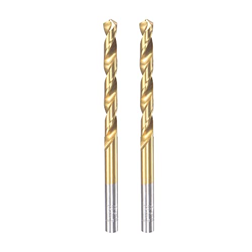 Foret hélicoïdal 5,6 mm en acier rapide au titane à tige droite pour perçage métal Lot de 2