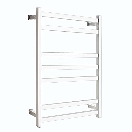 Riel calefactor eléctrico blanco de pared con 7 barras de acero inoxidable 2