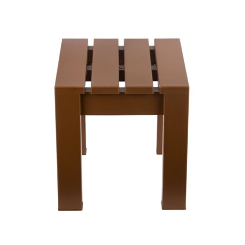 Image of Polyset Bamboo Stool - Strong & Sturdy 12 Inch Stool for Indoor, Outdoor, Home & Kitchen (Brown)