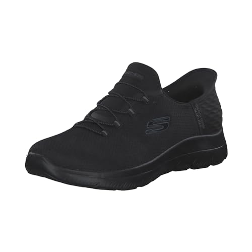 SKECHERS Women's Hands Free Slip-Ins Summits Girls Night Sneaker, Black, 5.5 - Main Image