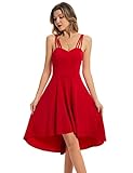 GRACE KARIN Damen Abendkleid Ärmellos Elegant Cocktail Kleid Vintage Partykleid Brautjungfern Kleid Rot L CL1071S22-01