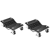Carrello sottoruota sposta Auto 2 Pezzi, Carrello per Ruote in Acciaio per Trasporto Auto, 1500lbs per Piattaforma, per Auto, Camion, rimorchi,001
