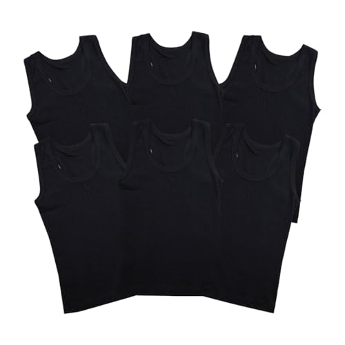 Image of 6-Pack Cotton Undershirt Tank Top 100% Cotton Soft Undershirt for Boys and Girls