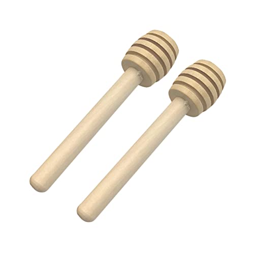 Mikinona 50pcs Honey Stirrer Syrup Stirrer Mini Honey Wooden Honey Dippers Honey Stirring Spoon Honey Stir Sticks re-usable