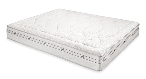 Astral - Colchón Arena 150 x 182 cm | Núcleo HR Plumex Confort Soft y Viscoelástica | con Alivio de Presión | Altura 24 cm | Antiácaros y Antibacterias