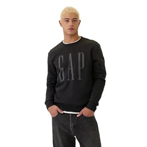 GAP mens Logo Fleece Crew Sweatshirt