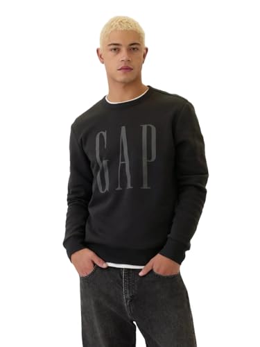 Lista de Sudaderas sin capucha para Hombre los más solicitados. 47 GAP - Sudadera de Forro Polar para Hombre, Color Negro, Talla M, Negro -, M