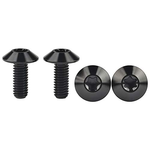 Titanium M4 M5 M6 Button Torx Head Bolt Screw (Black, M5x15mm)