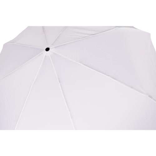 Parapluie blanc anti-vent pour tempête avec sa structure aérodynamique - 3