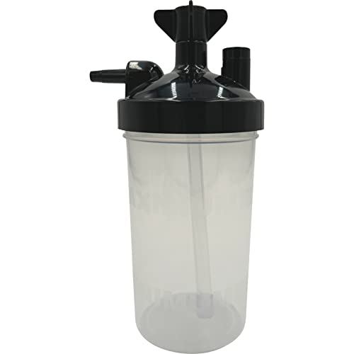 ResOne 6pk Oxygen Humidifier Bottle, 350ml w/Pressure Relief Valve – Oxygen Concentrator Humidifier Bottle for Therapy – Portable, Medical Grade for Clinic or Home Use – Plastic