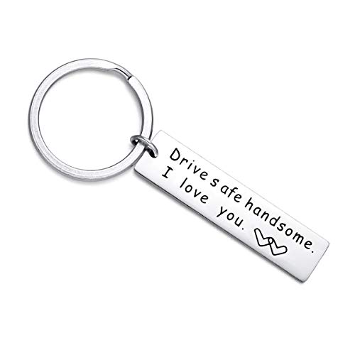 OSIANA Drive Safe I Love You Keychain Trucker Husband Dad Gift Boyfriends Gifts Stocking Stuffers for Him